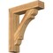 Ekena Millwork Olympic Block Rough Sawn Bracket w/ Offset Brace, Western Red Cedar, 6"W x 24"D x 28"H BKT0604X24X28OLY05RWR - alternate 1